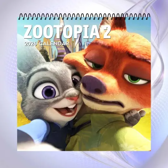 Discover Zootopia 2 2026 Wall Calendar, Cute Disney Animal Adventure Gift for Kids