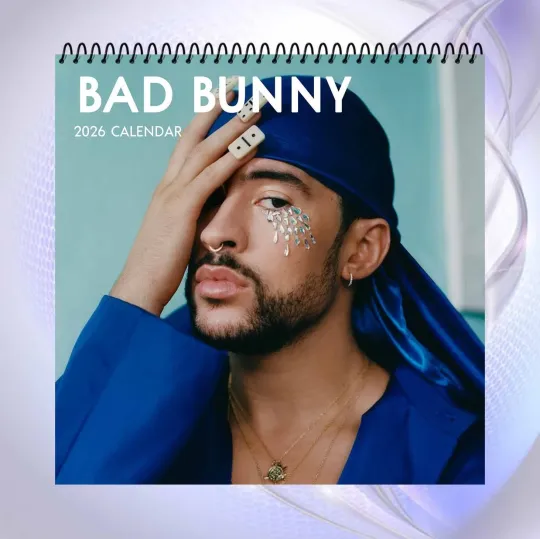 Discover Bad Bunny 2026 Wall Calendar, Stylish Music Star Photo Collection