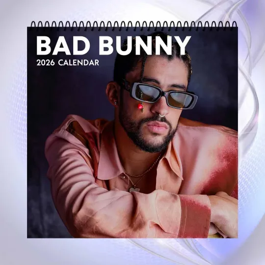 Discover Bad Bunny 2026 Calendar, Latin Trap Icon, Exclusive Music Star Photography