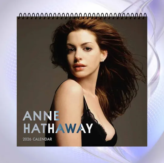 Discover Anne Hathaway 2026 Wall Calendar, Elegant Hollywood Actress Poster Gift