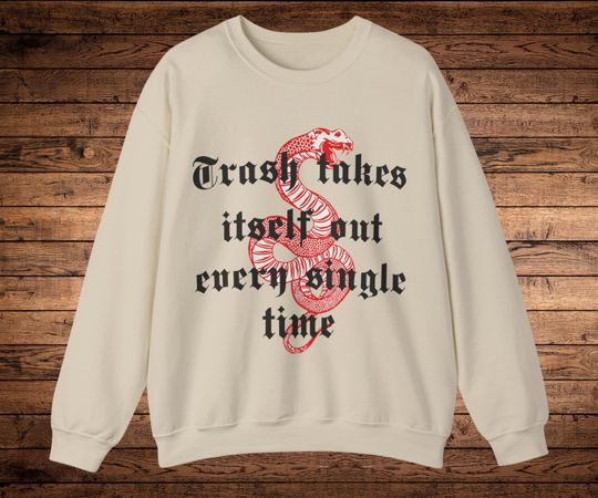 Discover Taylor shirt sweatshirt for her gift for girlfriend Swift gift idea eras tour shirt Taylor merch tee trash takes itself out cozy sweatshirt