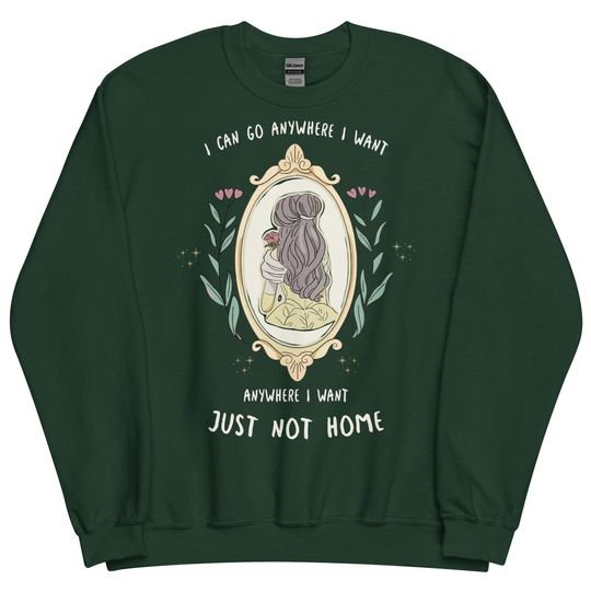 Discover belle, folklore, swifttt, sweatshirt, sweater, top, eras, taylorrrr, tears ricochet, disney, princess, beauty and beast, mirror, rose, music