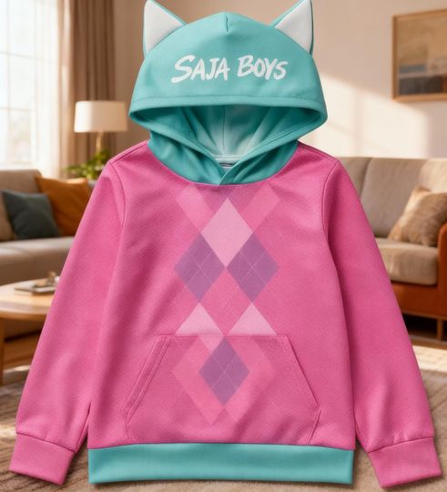 Discover Kpop Demon Inspired Cat Ear Hoodie, Anime Cosplay for Fans, Halloween Costume Top, Cute Unisex Outfit Gift Idea