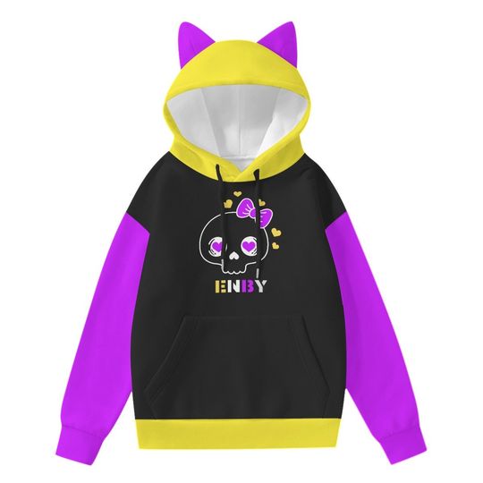 Discover Non-Binary Hoodie With Decorative Ears