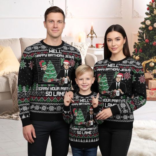 Discover Sorry You Party So Lame Ugly Sweater, The Office Christmas Sweater, Michael Scott Ugly Xmas Sweater, Christmas Tv Show Sweater