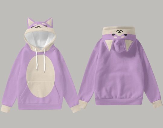 Discover Original Purple Doggie Hoodie With Dog Ears