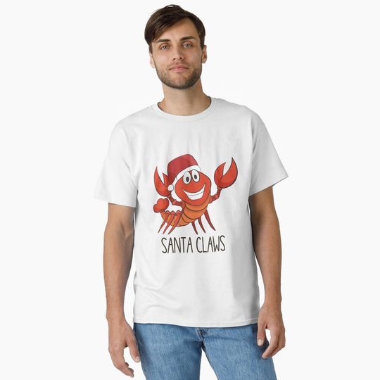 Discover Santa Claws- Funny Lobster Christmas gift Classic T-Shirt