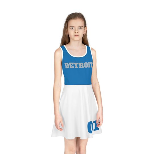 Discover Detroit football themed Girls' dress, football fan Dress, game day Outfit, Birthday Gift, Toddler Dress, Christmas gift, matching dresses
