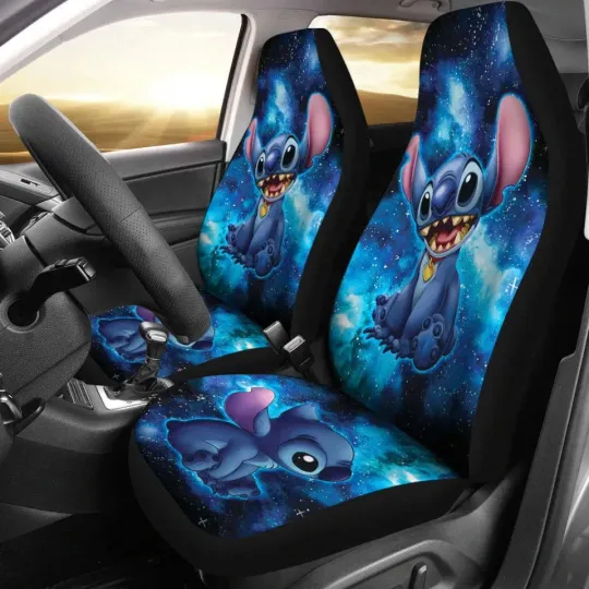 Discover Stitchh Galaxy Car Seat Covers Painting Design Gift for Cartoon Lovers
