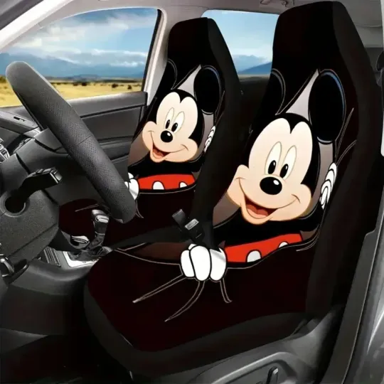 Discover Cute Mickeyy mouse Peeking Out Gift For Mickeyy Fans Car Seat Covers