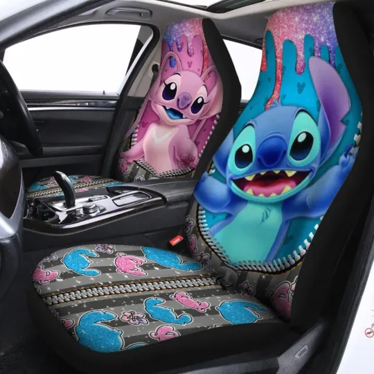 Discover We Are Never Too Old For Stitch And Angel Gift For Fans Car Seat Covers
