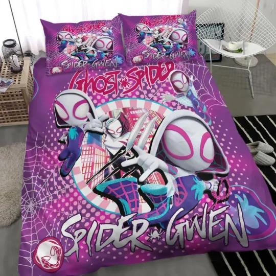 Discover Spider Gwen Bedding Set, Spidey and His Amazing Friends Bedding Set
