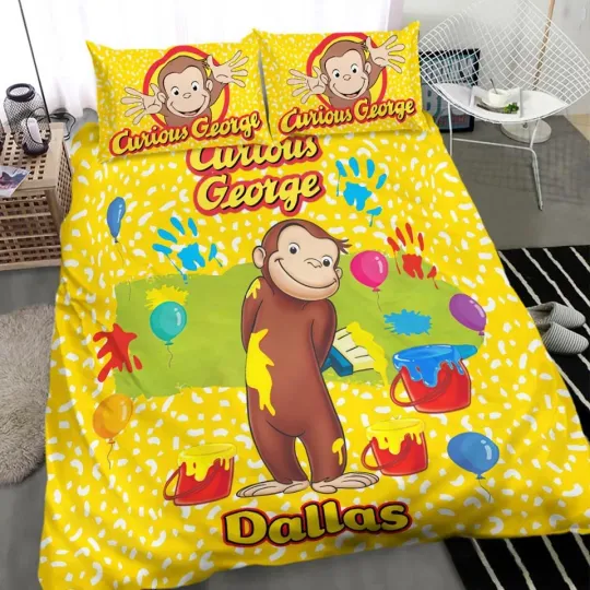 Discover Personalized Curious George Bedding Set