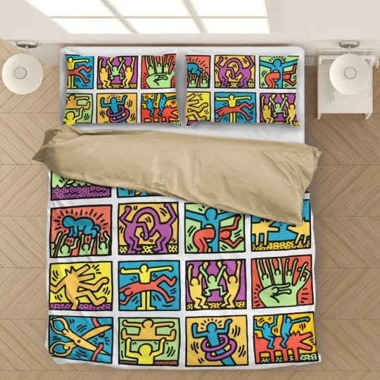 Discover Keith Haring Inspired Bedding Set