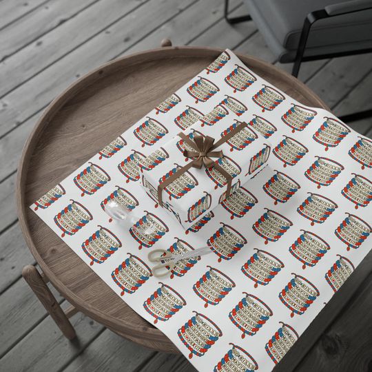 Buffalo Football Wrapping Paper, Sports Football Fan Birthday or Holiday Wrapping, Christmas Gifts, Xmas Wrapping Paper