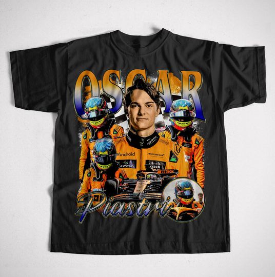 Discover Retro Oscar Piastri Vintage T-Shirt for Men and Women