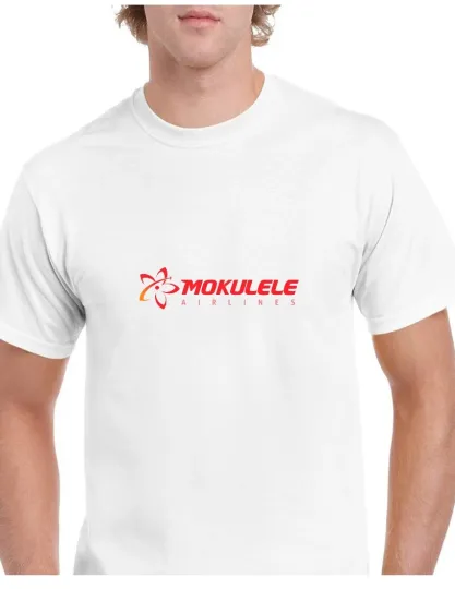 Discover Mokulele Airlines Red Logo T-Shirt Hawaiian Aviation