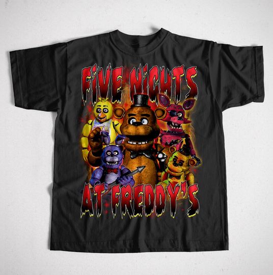 Discover Unisex Vintage Five Nights at Freddy's Graphic T-Shirt for Men and Women
