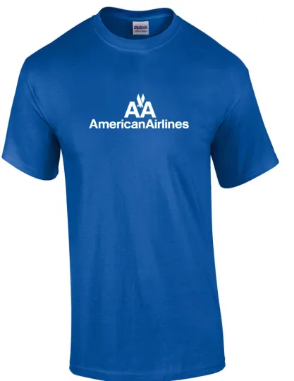 Discover American Airlines Retro Logo T-Shirt Royal Blue