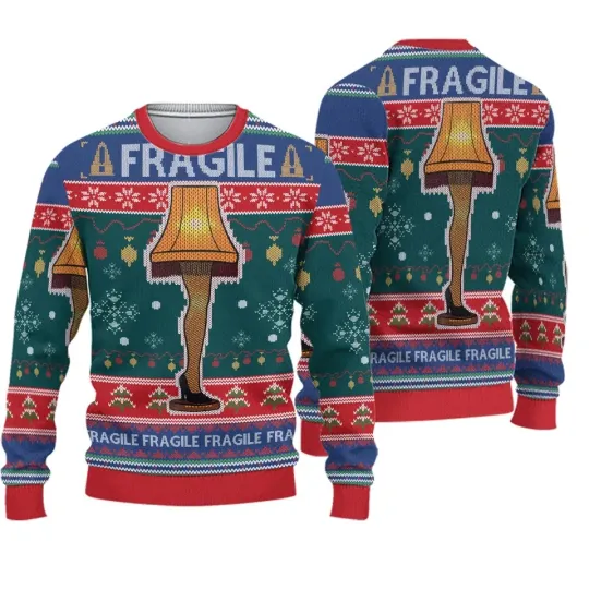 Discover Glowing Lamp of Christmas Cheer Ugly Sweater