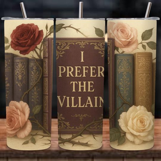 Discover Romantasy Villain Book Tumbler Wrap: 20oz Sublimation Design (PNG Digital Download)
