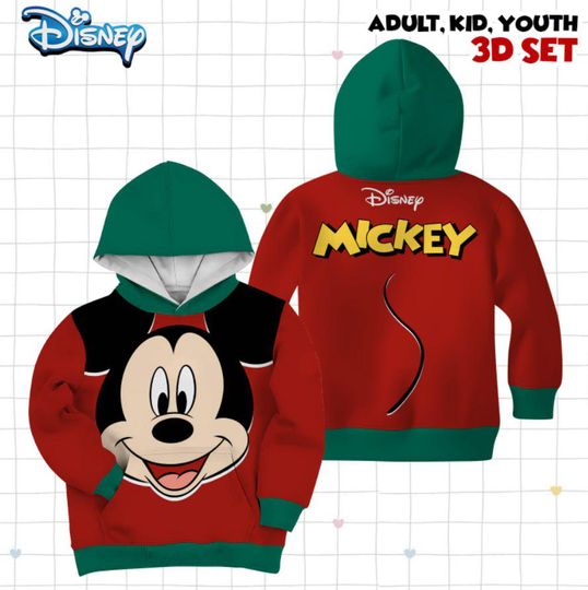 Discover Disney Mickey Christmas Hoodie, Christmas Mickey Mouse Hoodie, Christmas For Family Kid Youth Adult