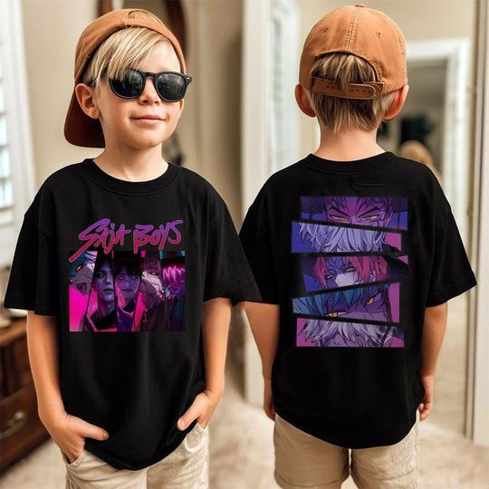Discover Saja Boys 2 Sided Shirt, Saja Boys Boy Band Shirt, Kpop Demon Inspired Movie Shirt, Demon Hunters Merch, Kpop Shirt, Boy Group Shirt