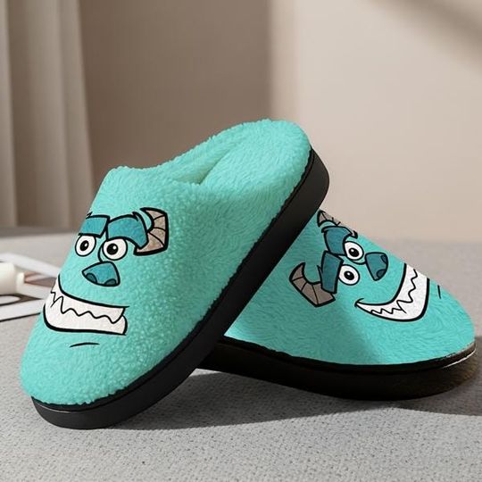 Discover Monster University Cozy Slipper, Monster Inc 2 James P. Sullivan Character, Disneyland Movie Fluffy Slipper,Sullivan Comfortable House Shoes