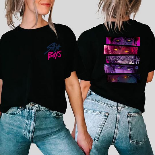 Discover Saja Boys 2 Side T Shirt Saja Boys Boy Band Tshirt Kpop Demon Inspired Movie Shirt Demon Hunters Shirts