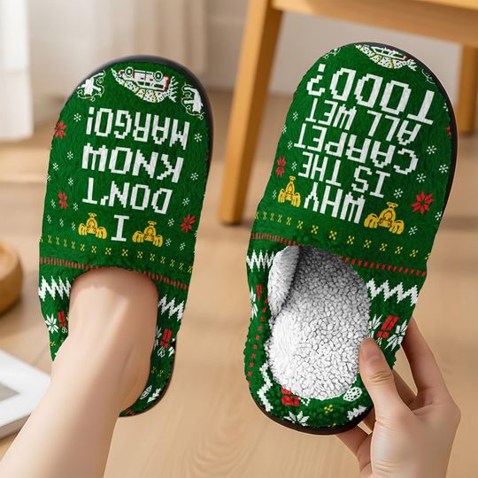 Discover National Lampoon's Christmas Vacation Ugly Slipper, I Don't Know Margo And Why is the Carpet All Wet Todd Slipper, Christmas Couple Gift