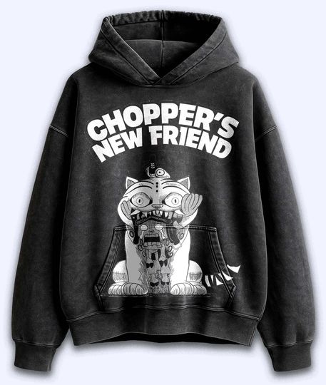 Chopper's new friends Derpy Demon Hunter Wash Hoodie, Kawai Huntrix Shirt, Unisex Shirt, Retro Apparel Hoodie, Anime Lover Gift