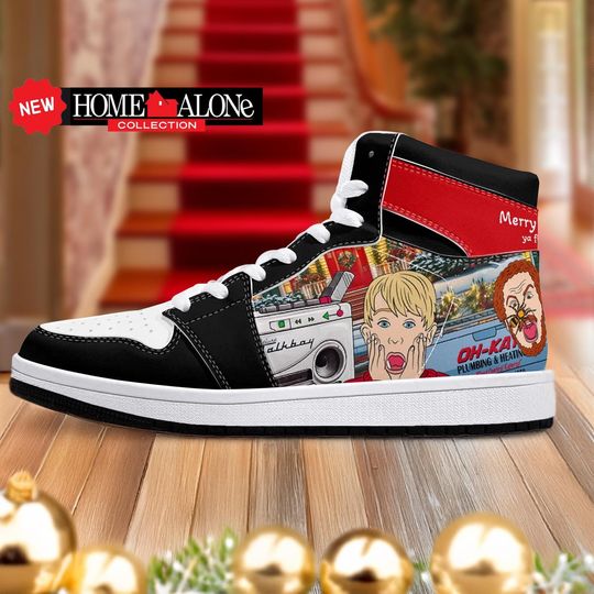 Home Alone Unisex Shoes, Home Alone High Top Sneakers, Home Alone Shoes, Home Alone Womens, Home Alone Mens, Home Alone Gift
