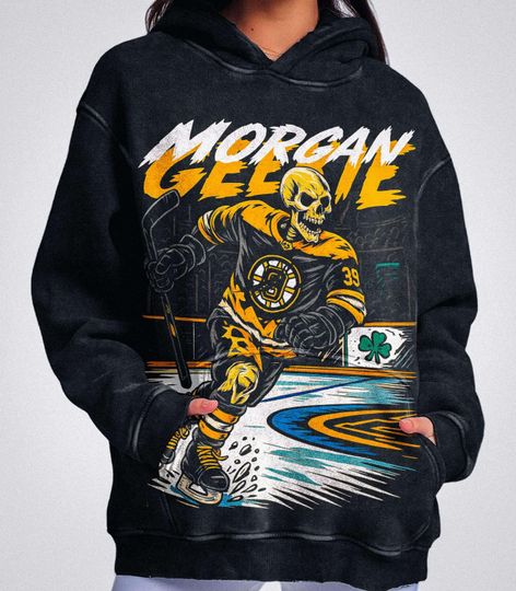 Discover Vintage Morgan Geekie Boston Hockey Acid Wash Hoodie, Hockey T-Shirt, Unisex Shirt, Retro Apparel Sweatshirt, Gift for him Gift for her.