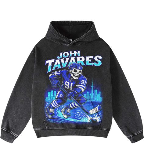 Vintage John Tavares Toronto Hockey Acid Wash Hoodie, Unisex Shirt, Retro Washed Apparel Hoodie, Gift for him Gift for her.
