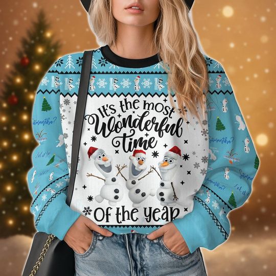 Snowman Christmas Sweater, Olaf Xmas Shirt, Disneyland Holiday Sweater, Magic Kingdom Xmas Shirt