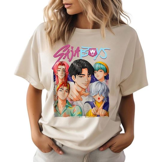 Discover Sa.ja Boys - DEM0N Hun.ters Shirt, Kpop Boy Band shirt, Kpop fan Shirt, Gift For Kpop Fan, Kpop Movie Shirt, Anime Manga Style shirt