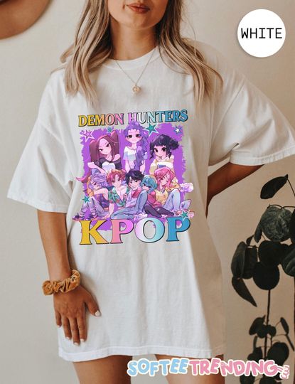 Huntrix Girls Shirt, Kpop Demon Hunters Apparel with Rumi, Joey, Mira, Cute Gift for Anime Fans, Saja Boys Supporters Shirt, Cozy Anime Tee