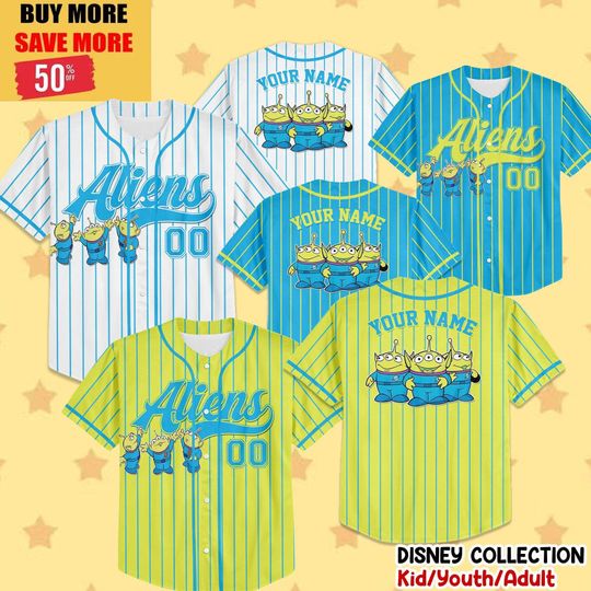 Discover Custom Princess Aliens Toy Story Choose Style Baseball Jersey, Toy Story Kids Jersey, Personalized Baseball Jersey, Superhero Group Shirt