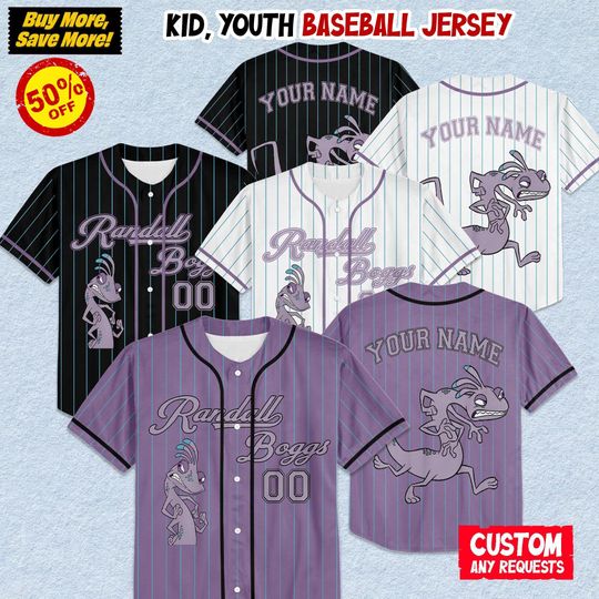 Discover Custom Disney Monster Inc Randall Boggs Purple Simple Baseball, Personalized Baseball Team Jersey, Birthday Gift for Monster Inc Fans Family
