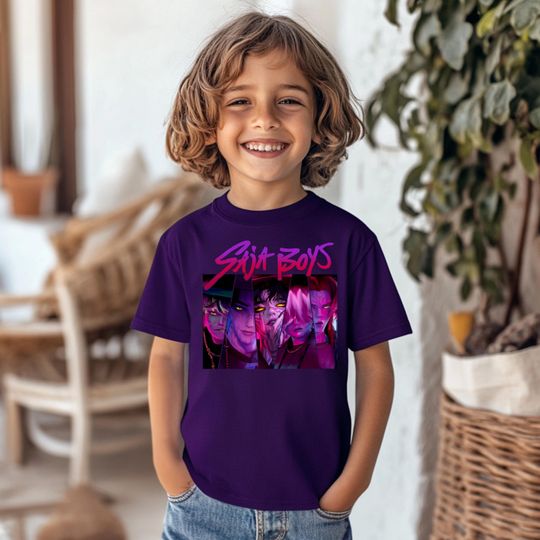 Discover Kpop Demon Inspired Movie Kids Shirt,Kpop Shirt, Boy Group,Saja Boys Boy Band Shirt,Demon Hunters Merch