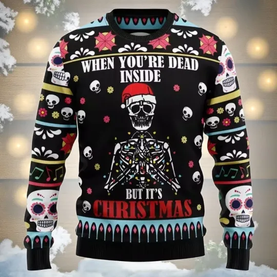 2025 Ugly Christmas Sweater Santa Claus 3D Printed Unisex Sweater