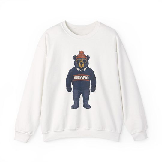 Vintage Chicago Football Sweatshirt, Trendy Fan Gifts, Game Day Apparel, Team Crewneck, Chicago Bears Fan Gear