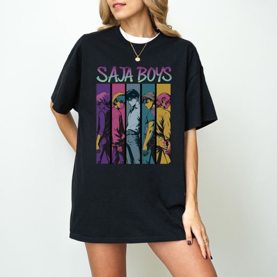 Discover Kpop Saja Boys T-Shirt, Huntrix Girl Band T-Shirt, Kpop Idol Group T-Shirt, Saja Boys Gift, Demon Hunters Merch, Huntrix Fan Gift, Kpop Gift