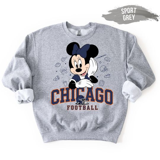 Discover Chicago Football Minnie Mouse Sweatshirt: Game Day Crewneck