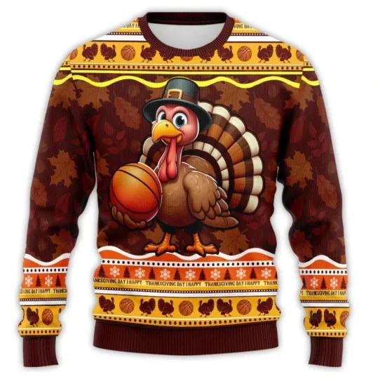 Discover Sporty Turkey Ugly Christmas Sweater for Women and Men