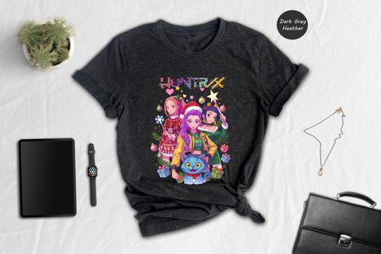 Discover Christmas Huntrix Shirt, Cute Huntrix Character T-Shirt