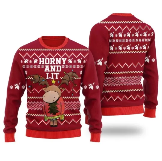 Discover Funny Moose Men's Ugly Sweater