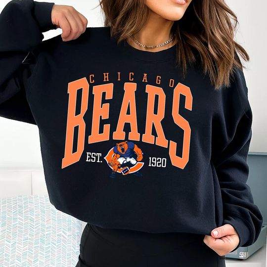Discover Chicago Football Shirt, Vintage Bears Sweatshirt, Game Day Hoodie, Retro Football Tee, Sports Fan Gift, Fall Outfit, Unisex Streetwear