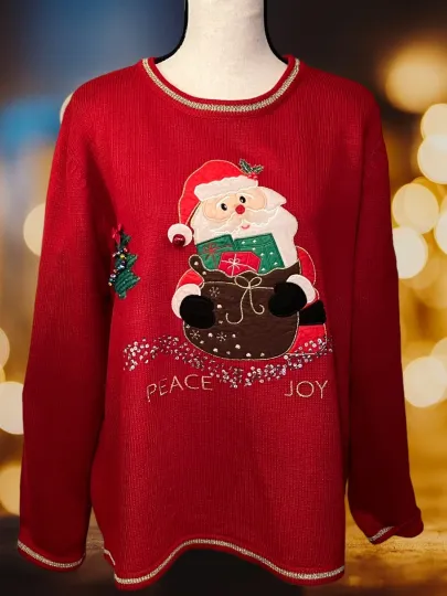 Discover Women’s Santa, Christmas Sweater/Ugly Christmas Sweater Size Medium