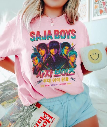 Discover Saja Boys Kpop Band Shirt,Kpop Demon Hunters Movie Shirt,Demon Hunters Merch,KPDH Shirt,Jinu Sweater,Saja Boys Tshirt,Saja Boys Graphic Tee